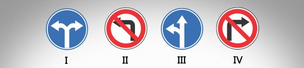 მოცემული საგზაო ნიშნებიდან რომელის მოქმედება ვრცელდება მხოლოდ სავალი ნაწილების იმ გადაკვეთაზე, რომლის წინაც ისინია დადგმული?