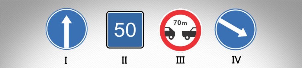 მოცემული საგზაო ნიშნებიდან რომლის მოქმედება არ ვრცელდება ნიშნის დადგმის ადგილიდან მის შემდეგ მდებარე უახლოეს გზაჯვარედინამდე?