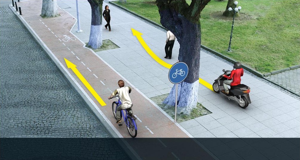 Which vehicle driver is prohibited from proceeding to the arrow direction?