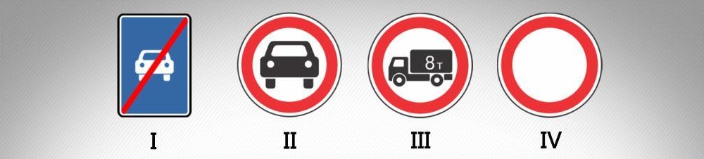მოცემული საგზაო ნიშნებიდან, რომლი კრძალავს მის მოქმედების ზონაში ყველა სახის მექანიკური სატრანსპორტო საშუალებით მოძრაობას?