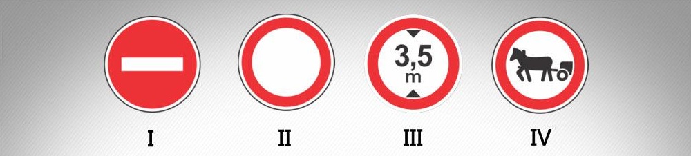 მოცემული საგზაო ნიშნებიდან რომლის მოქმედება არ ვრცელდება სატრანსპორტო საშუალებაზე, რომელიც ემსახურება ნიშნის მოქმედების ზონაში მდებარე საწარმოს?